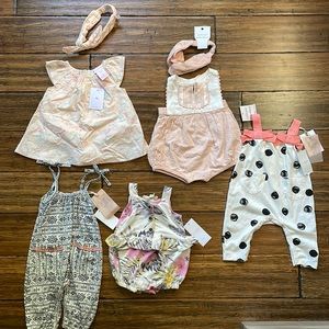 Jessica Simpson baby girl bundle 5 outfits